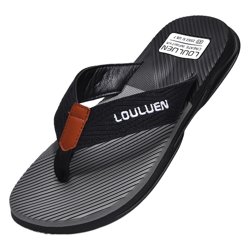 Slippers Men's New Casual Trendy Beach Sandals Non-slip Soft Bottom Wear-resistant Summer Outer Wear Men's Flip-flops