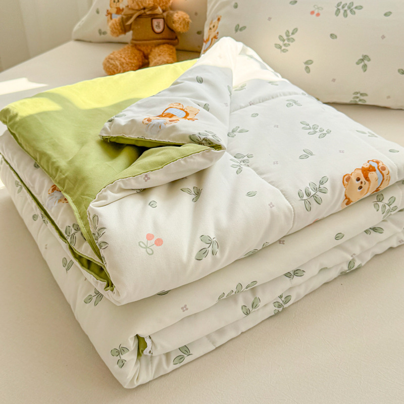 Picture of Class A Maternal and Infant Grade Summer Quilt Lace Summer Cool Quilt Summer Air-conditioning Quilt Double Washed Cotton Quilt Core Children's Thin Quilt Ins