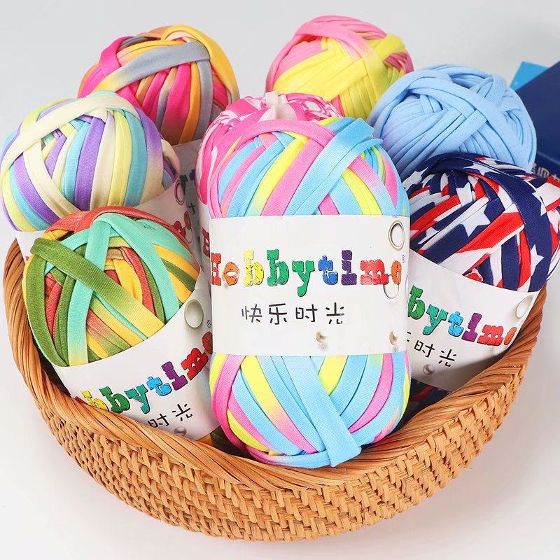 Picture of Happy Time High Elasticity Cloth Line 100g Color Material Bag Home Carpet Floor Mat Hook Shoe Hand-Knitted Thread
