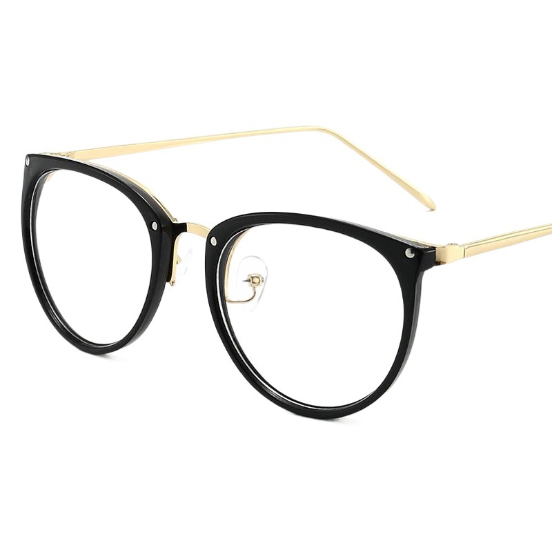 Cross-border new transparent retro glasses frame men and women can match myopia glasses frame student plain glasses 1097