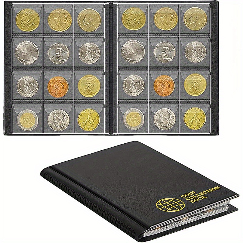 Cross-border 120 compartments coin collection book, coin book, commemorative coin positioning book, ancient coin philatelic collection book, coins
