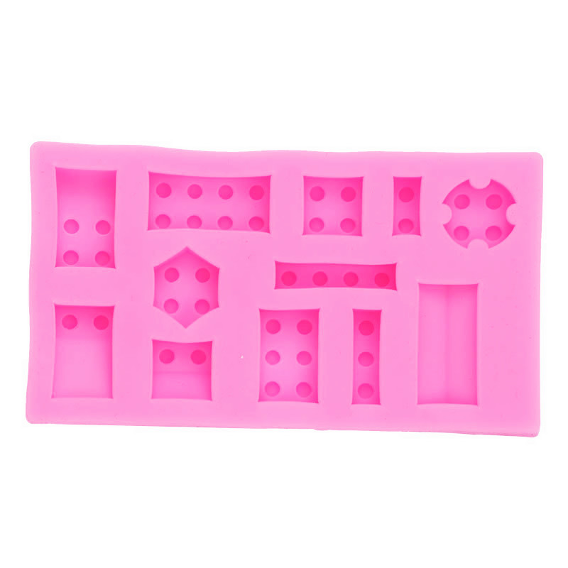 DIY flip sugar children building blocks Lego cake decoration silicone mold chocolate ice cake decoration spot batch