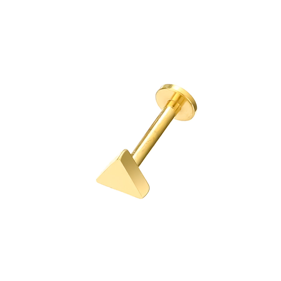 Picture of 2024 new 100% 316L stainless steel hollow moon star geometric figure lip nail ear bone nail 18K gold plated