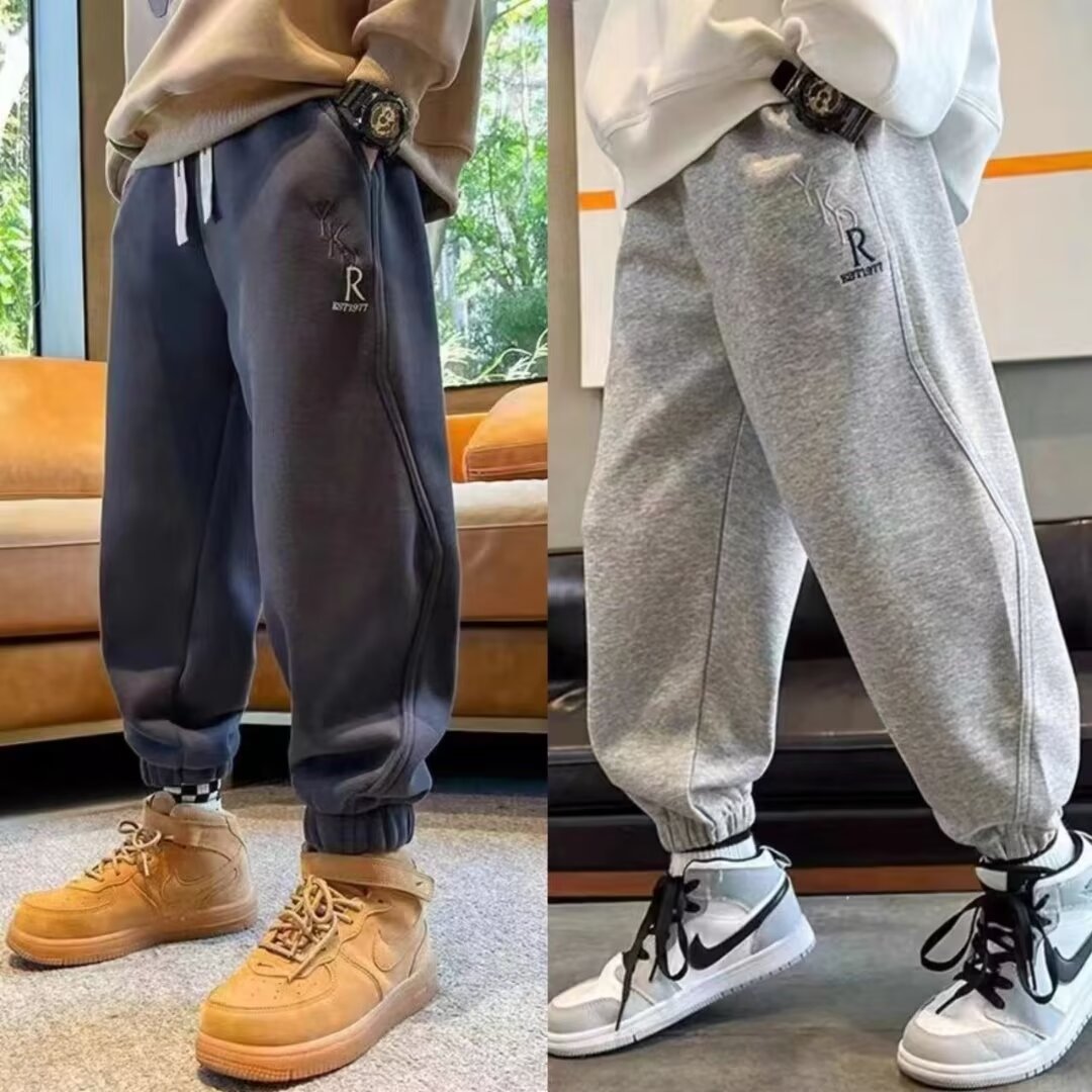 Boys' Sports Pants Spring and Autumn Boys' Sweatpants 2024 New Autumn Zhongda Children's Casual Ruffian Handsome Fashionable
