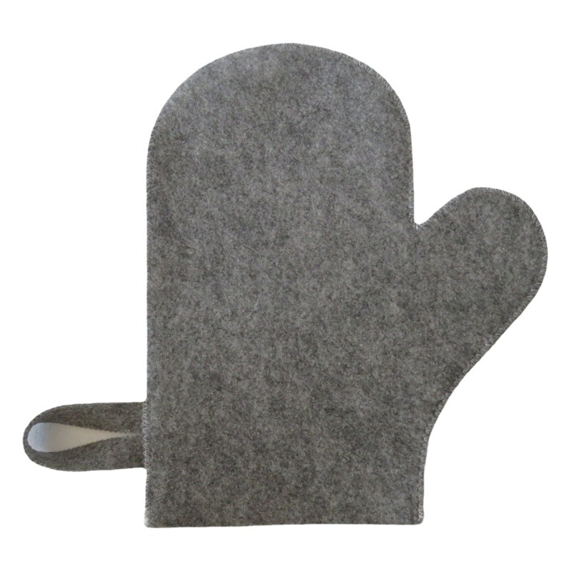 Factory Direct Sales Simple Felt Sauna Gloves Heat Insulation Anti-Scalding Water Absorption in Stock Cross-Border Customizable Logo Cross-Border Hot Sale