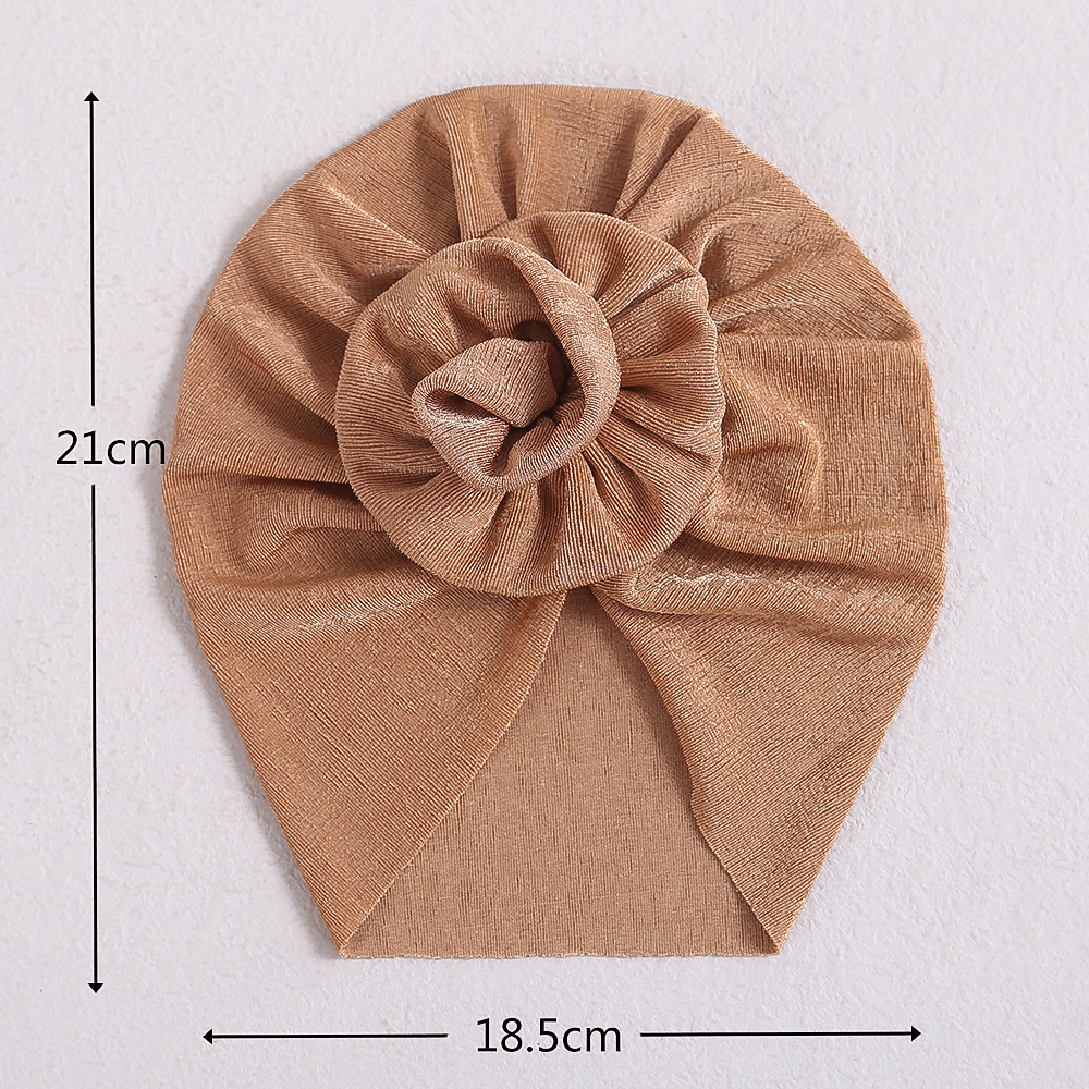 Picture of Europe and the United States hair accessories baby hat new spring and autumn baby India fetal hat three-dimensional flower children's turf hat wholesale