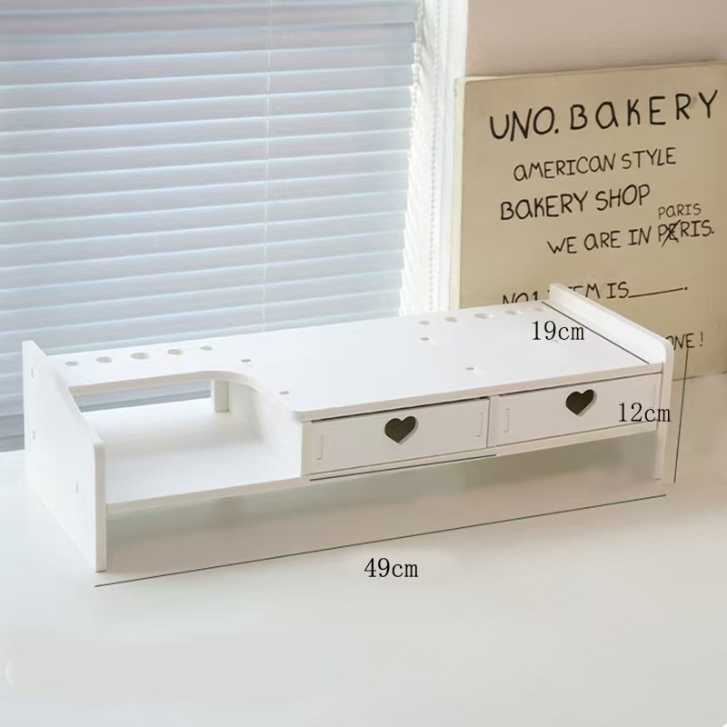 Computer Height Increaser Rack Office Multi-Functional Heightening Pad Desktop Storage Drawer Desktop Monitor Stand