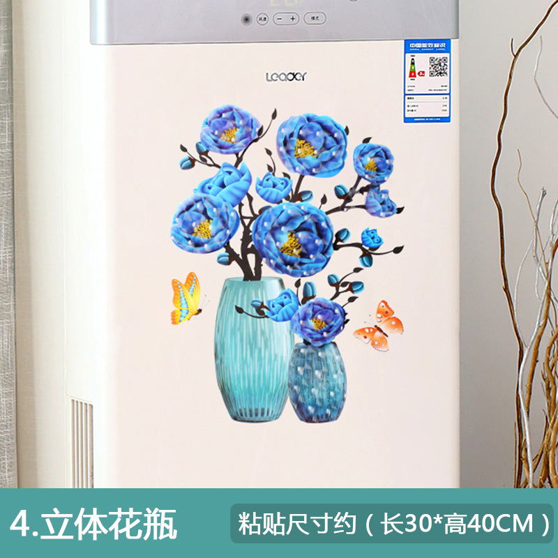 Picture of 3D Stereo Artificial Vase Bedroom Room Wall Stereo Hot Stamping Decorative Wall Stickers Amazon Export Wholesale