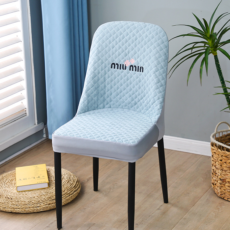 New Arc Chair Cover Thickened Elastic Chair Cover Stool Seat Cover Round Backrest Special-shaped Chair Cushion Simple