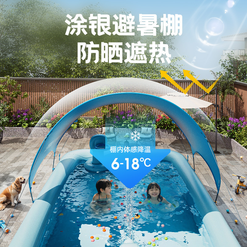 Picture of Swimming Pool Thickened Large Indoor Outdoor One Button Inflatable Swimming Pool Adult Kids Family Swimming Pool Wholesale