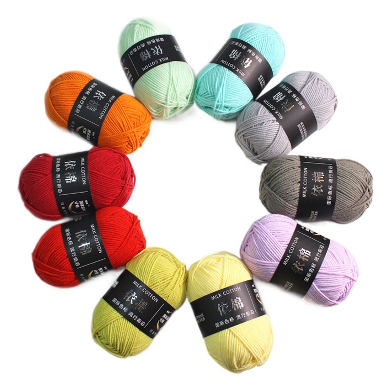 Yimian 4-Strand Milk Cotton Rose Bouquet Blanket Thread Wholesale Crochet Blended Sweater Hand-Knitted DIY Material Package