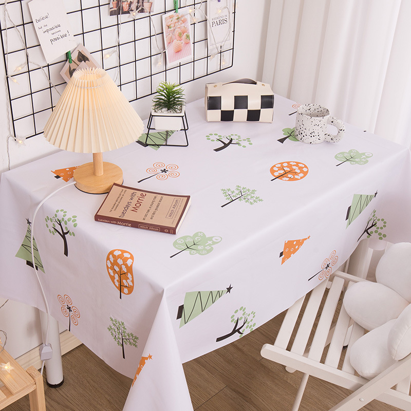Picture of Tablecloth Waterproof and Oil-proof PVC Coffee Table Table Mat Dining Table Tablecloth Picnic Stall Student Desk Dormitory Decorative Cloth