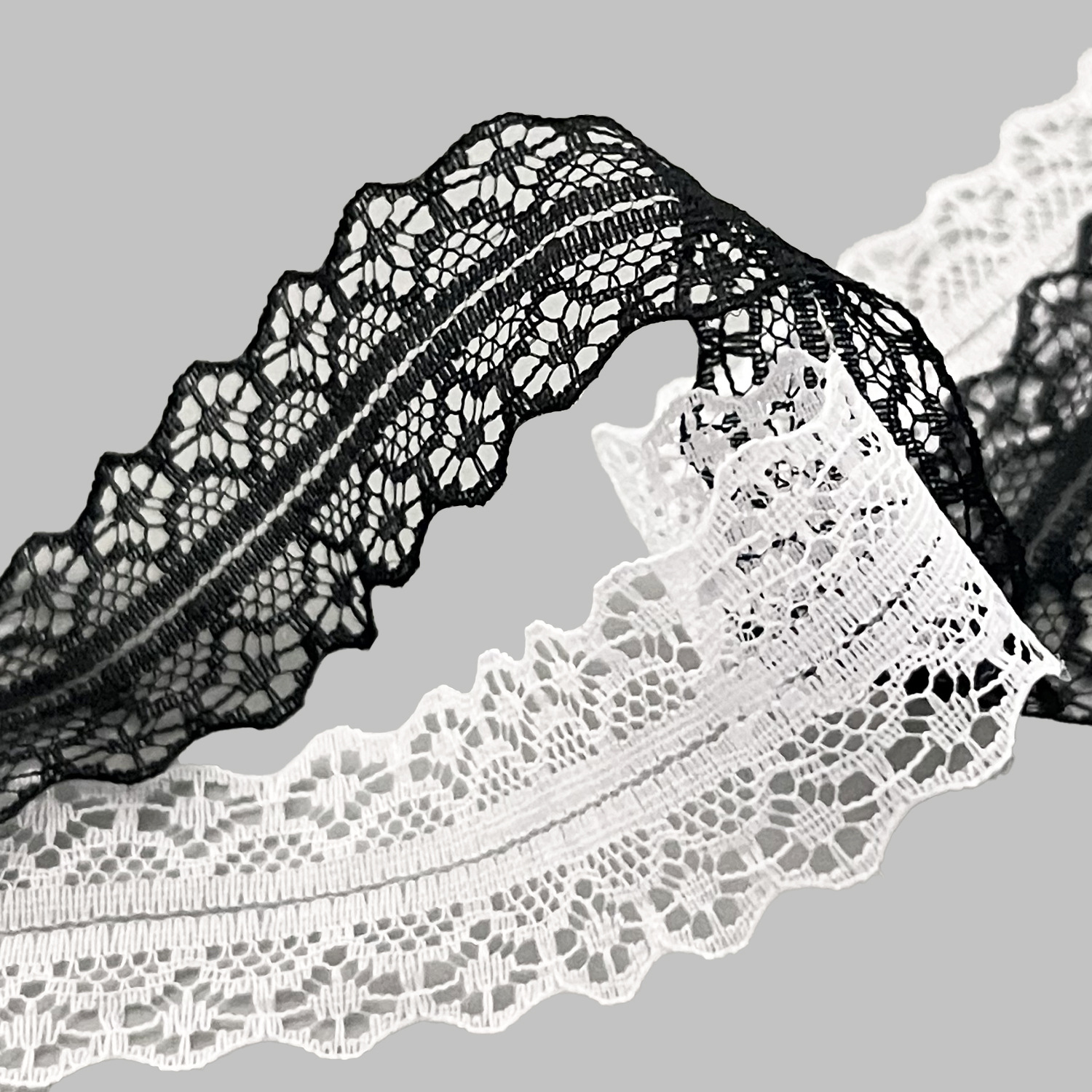 Picture of Lace Shoelaces DIY Ballet Style Cute Girl Accessories Desun Shoes White Silk Lace Shoelaces Pair