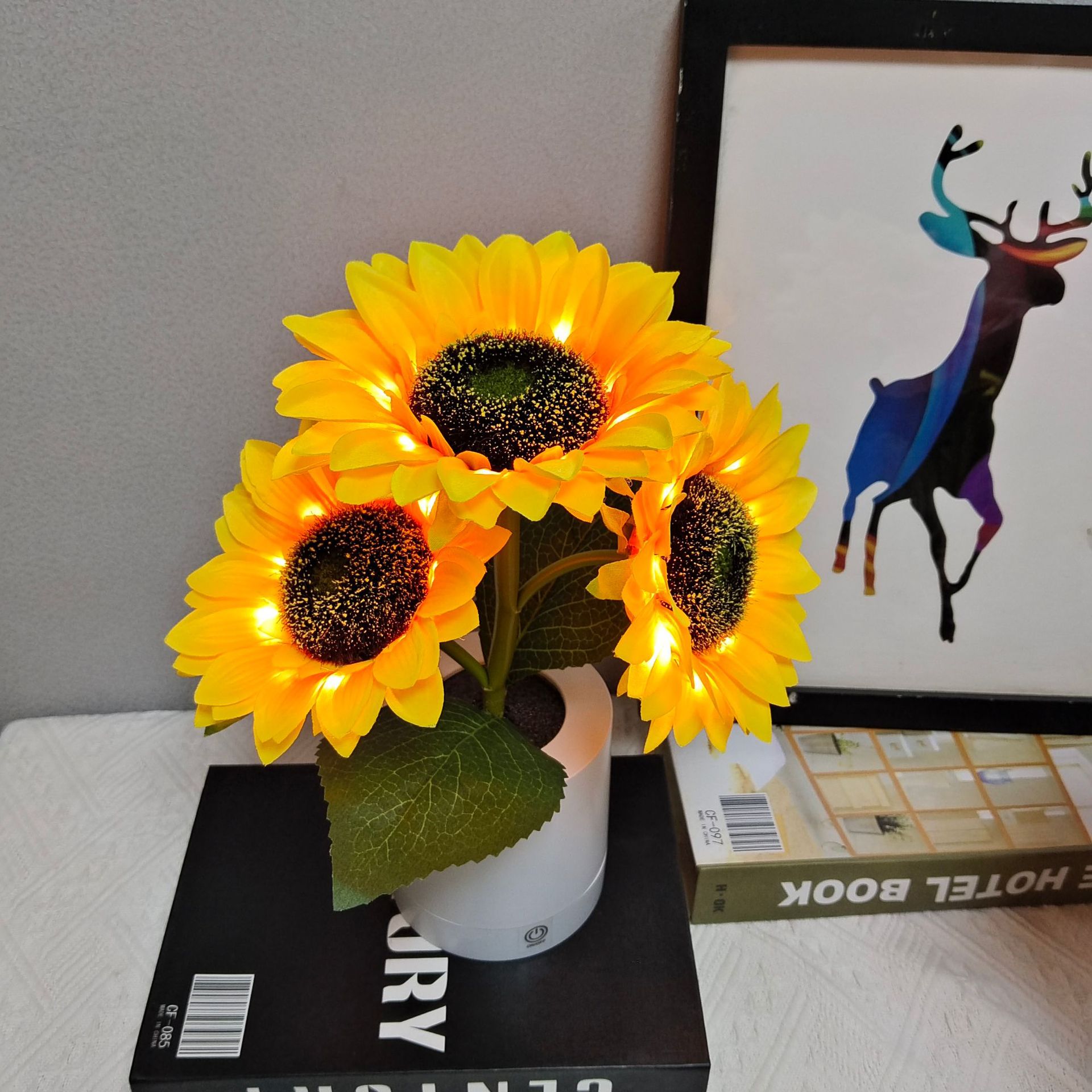 Cross-border exclusive for wholesale sunflower night light USB charging dimmable atmosphere light home decoration source