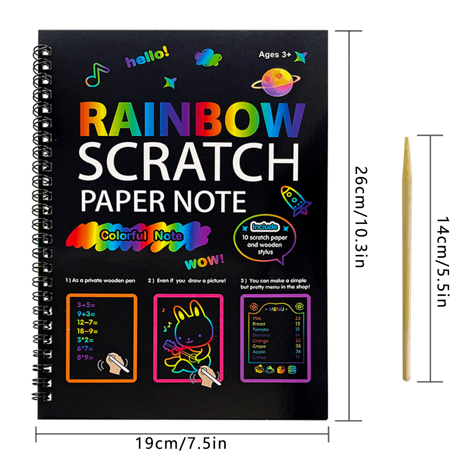 Picture of Children's DIY scratch painting book creative colorful graffiti book kindergarten art supplies wholesale student stationery Painting Book