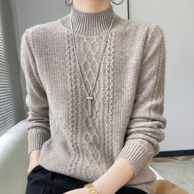 Picture of Autumn and Winter 2024 New Thickeneded Knitwear Women's Round Neck Inner Bottoming Knitwear Warm and Stylish Top
