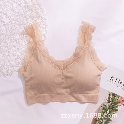 Picture of Fengzhixin Underwear Thickened Bra Small Chest Push-up Bra No Steel Rings Sports Thin Girl Vest Beautiful Back 1613
