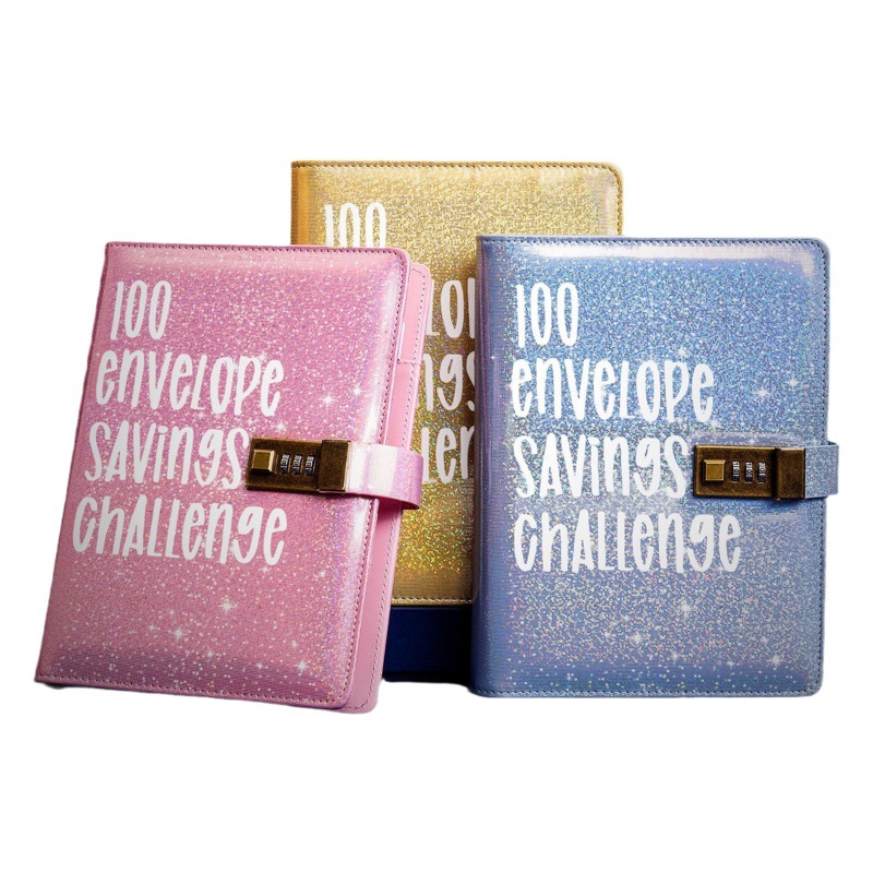 100EnvelopeChallenge magic color macaron loose-leaf couple envelope challenge saving money book