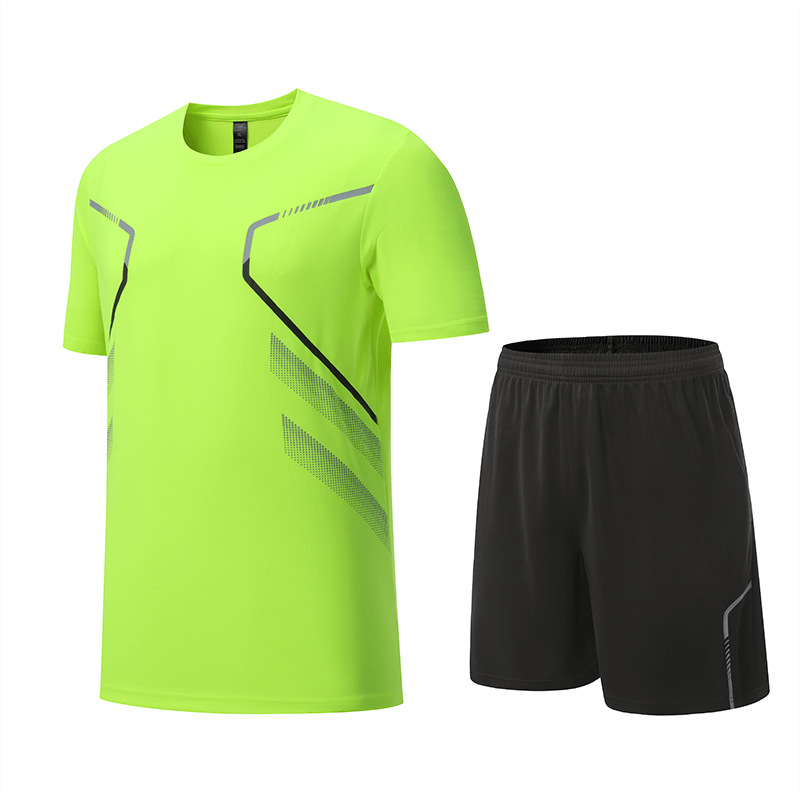 Picture of Quick-Drying Short-Sleeved Men's Ice-Feel Summer Sports Suit, Loose and Breathable Casual Versatile Fitness Sportswear