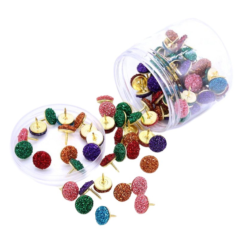 Cross-border special for Internet celebrity ins new style pushpin kindergarten diy art press nail cork board message nail 50 pieces boxed