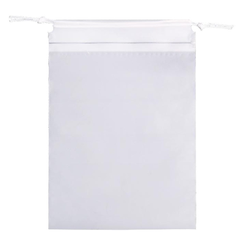 Transparent frosted PE double drawable pocket home travel packaging bag face towel storage bag waterproof printed logo