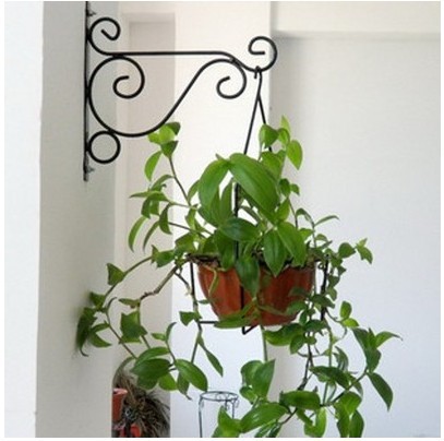 Picture of Bold Iron Flower Holder Wall-mounted Flower Hook Hanging Basket Holder Flower Pot Bracket Wall-mounted Hanging Basket Holder