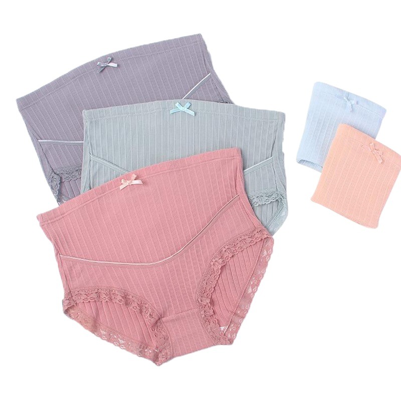 Picture of Maternity Underwear Large Size Breathable High Waist Lace Belly Support Adjustable Pregnancy Threaded Briefs Manufacturer