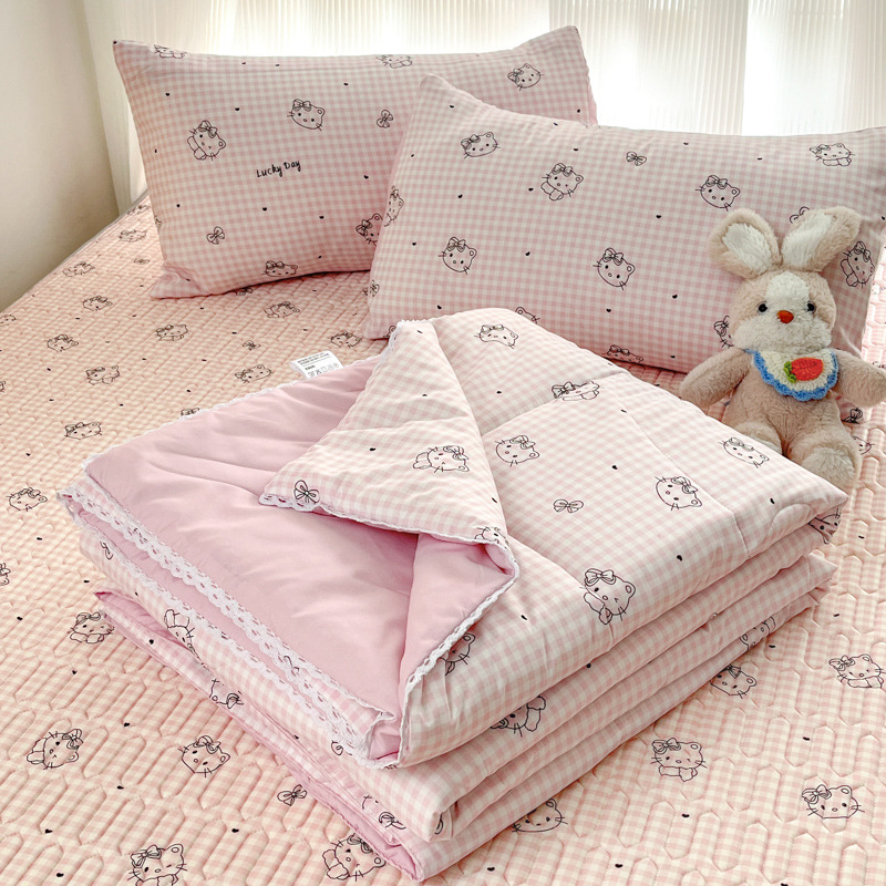 Picture of Class A Maternal and Infant Grade Summer Quilt Lace Summer Cool Quilt Summer Air-conditioning Quilt Double Washed Cotton Quilt Core Children's Thin Quilt Ins