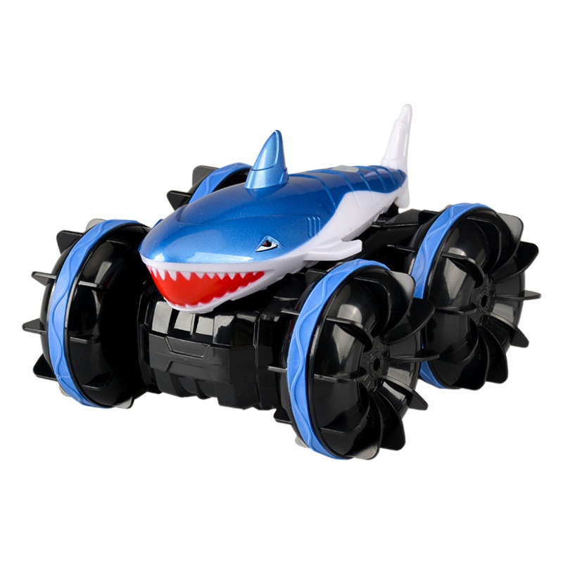 Cross-border children amphibious shark stunt car rotating 2.4G Wireless Watch remote control electric toy car model