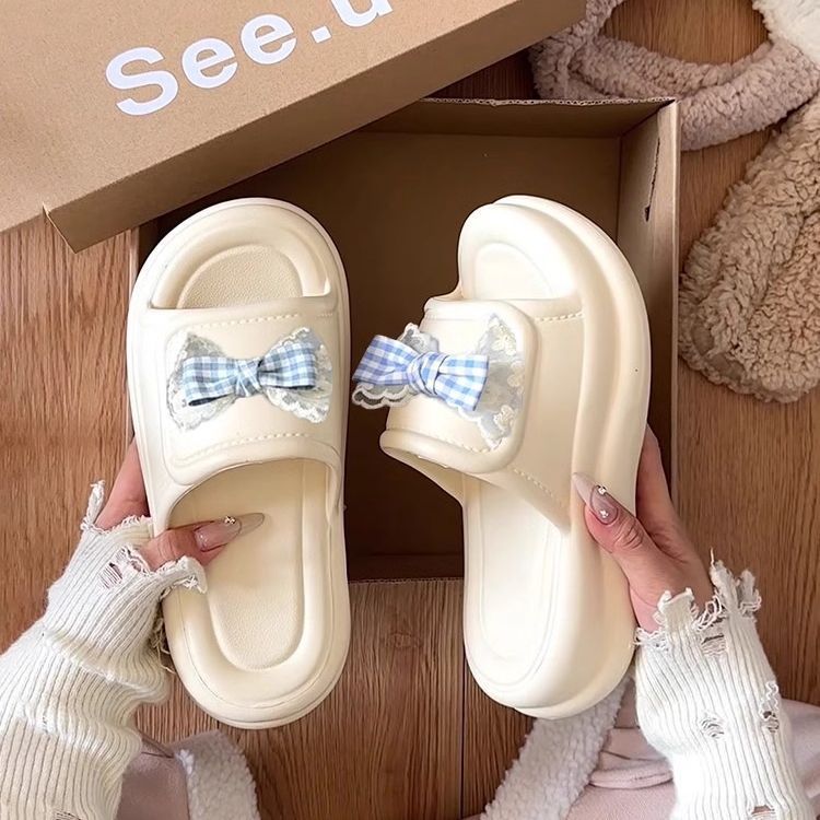 Douyin's Same Style Slippers for Outer Wear at Home, Non-Slip, Eva Slippers, Beach Casual Thick-Soled Heightening Sandals