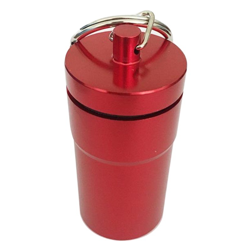 Amazon Round Large Aluminum Can Waterproof Sealed Aluminum Alloy Ashtray Keychain Packaging Storage Storage Can