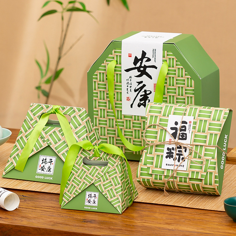 Kindergarten single zongzi packaging box creative heterosexual duck egg large and small crystal zongzi gift box spot with logo