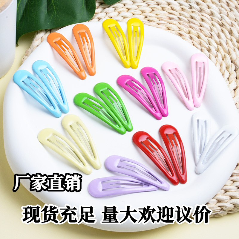 Picture of Candy Colorful Hairpin Hyuna Style Colorfulful Water Drop Clip Glue Bb Clip Hairpin Duckbill Clip Korean DIY Headwear Wholesale