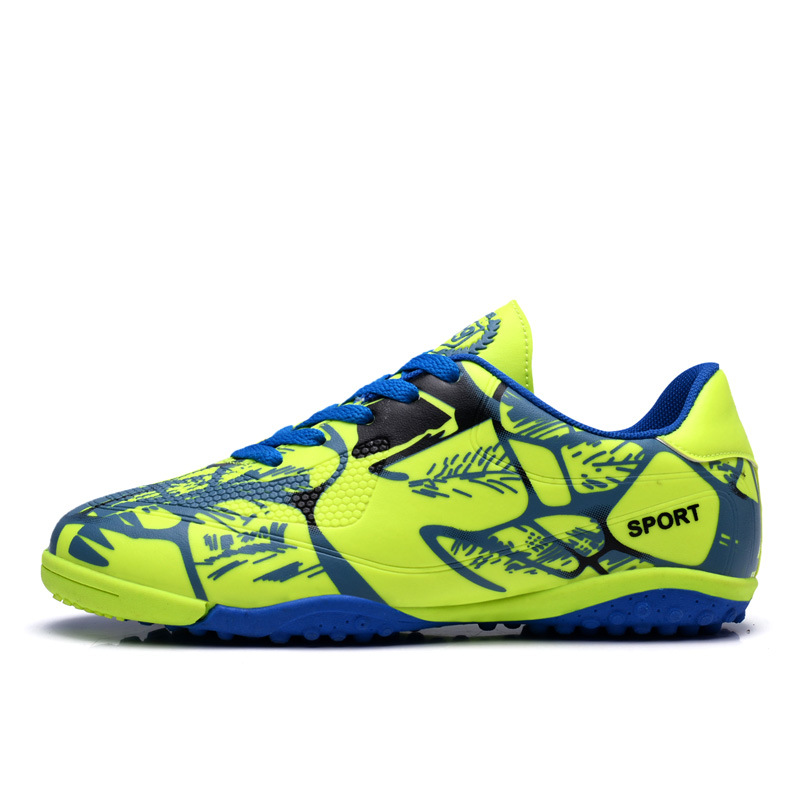 Picture of Cross-Border High-Top Adult Football Shoes for Men and Women Tf Broken Spikes Artificial Turf Ag Long Spikes Student Training Football Shoes Wholesale