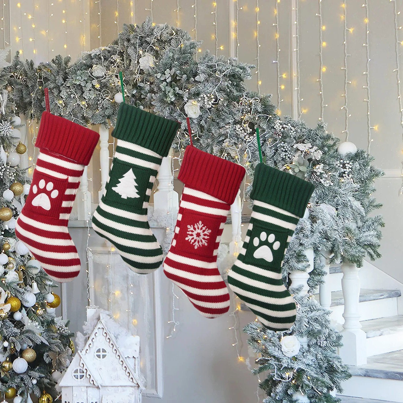 Picture of Cross-border Amazon new Christmas pet cat dog Christmas socks gift bag Christmas socks Christmas Gifts Wholesale