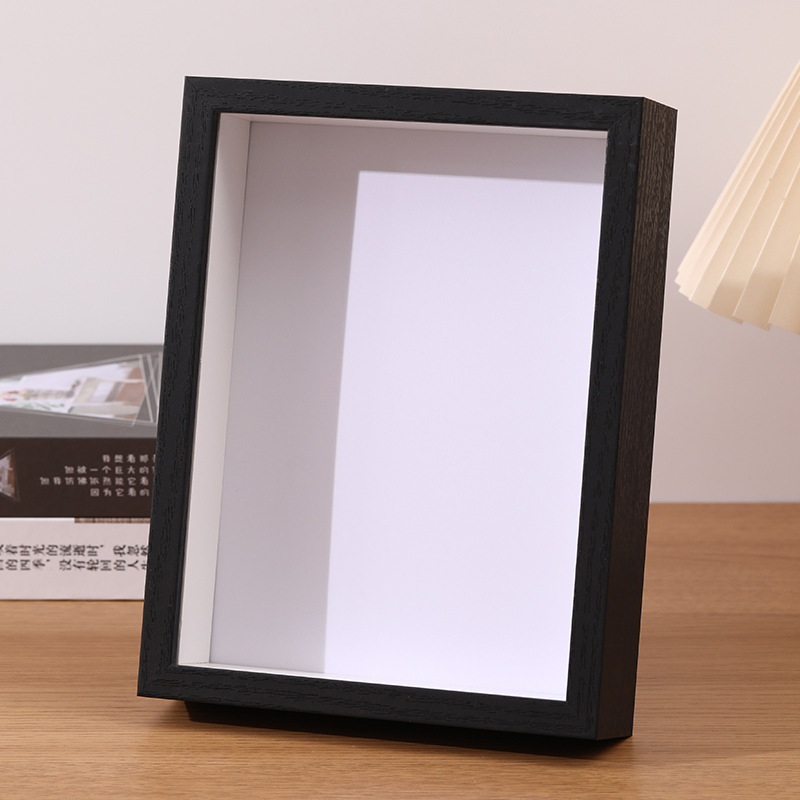 Picture of Hollow Three-Dimensional Photo Frame 6inch Photo Frame Wholesale Wooden Picture Frame Handmade DIY Dried Flower Photo Frame A4 Wall Hanging Photo Frame Table