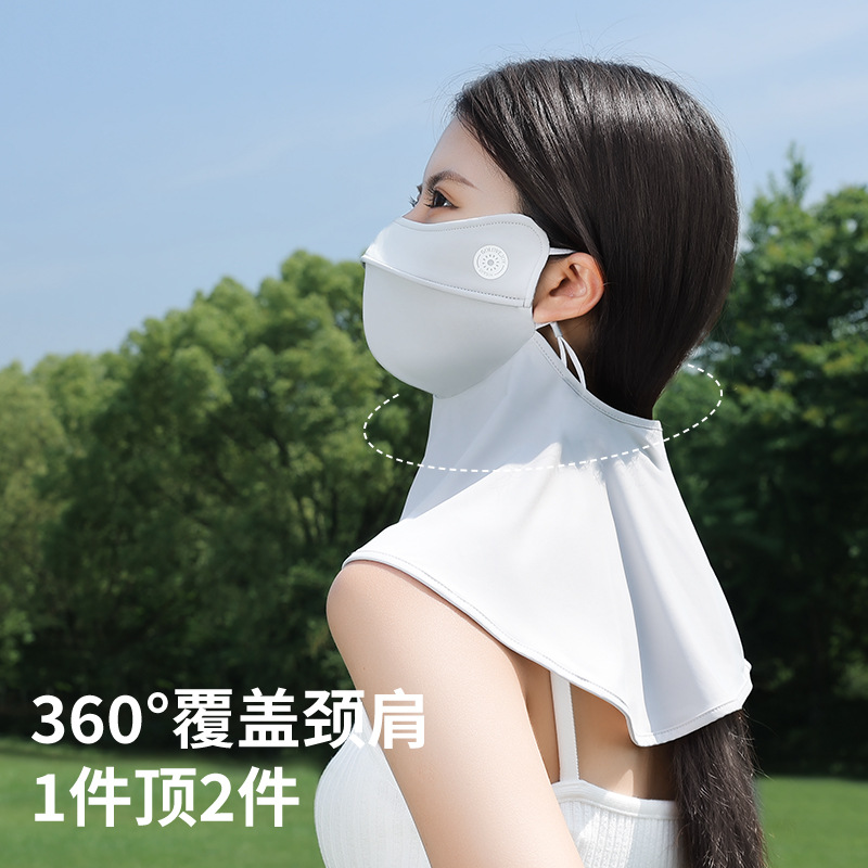 Picture of 23 Summer New Ice Silk Sunscreen Mask Women's Outdoor Riding Lightweight Breathable Eye Corner Sunshade Mask XKZ57