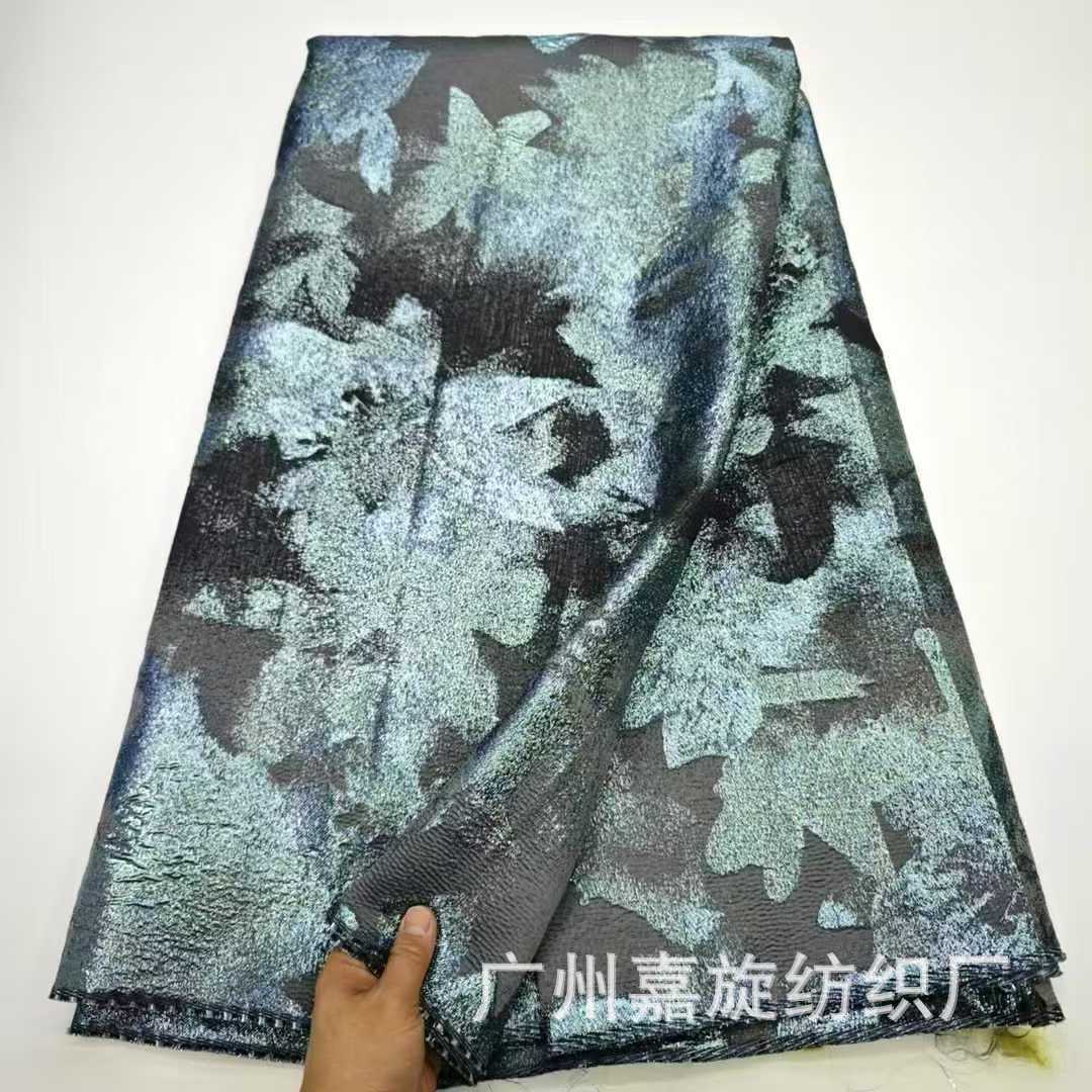 New Arrival Colorful Thick Jacquard Fabric European and American Gown Puff Sleeve dress Fabric Brocade Lace