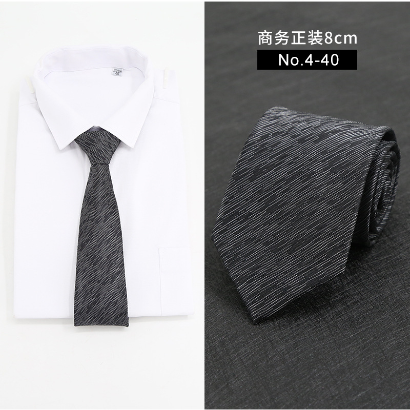 Picture of New Style Tie Men's Formal Business Casual Simple Style Solid Color Striped Arrow-Shaped Tie Manufacturer Ready Stock Wholesale