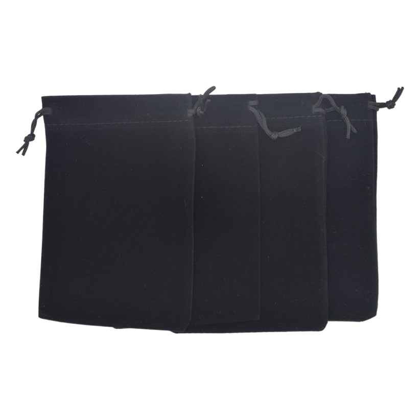 Cross-Border Black Velvet Bag Drawstring Flap Pocket Pants Hair Dryer Storage Bag Jewelry Jewelry Bag Storage Bag Small Bag Drawstring