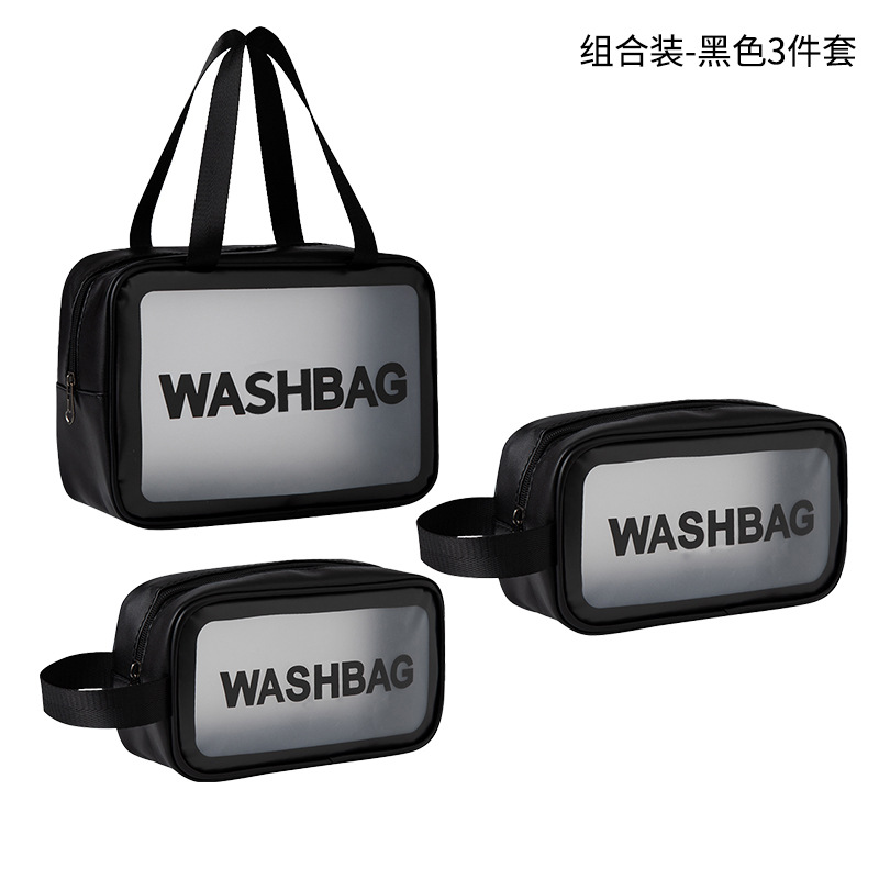 Picture of Waterproof Wash Bag Large Capacity Travel Cosmetic Storage Bag High-grade Sense Portable Transparent PVC Wash Bag for Women