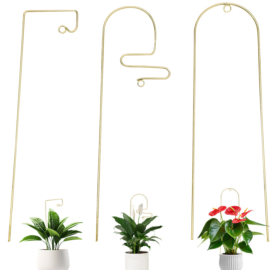 Cross-Border U-Shaped Plant Climbing Bracket Metal Bracket Vase Decoration Crystal Rainbow Mold Garden Potted Small