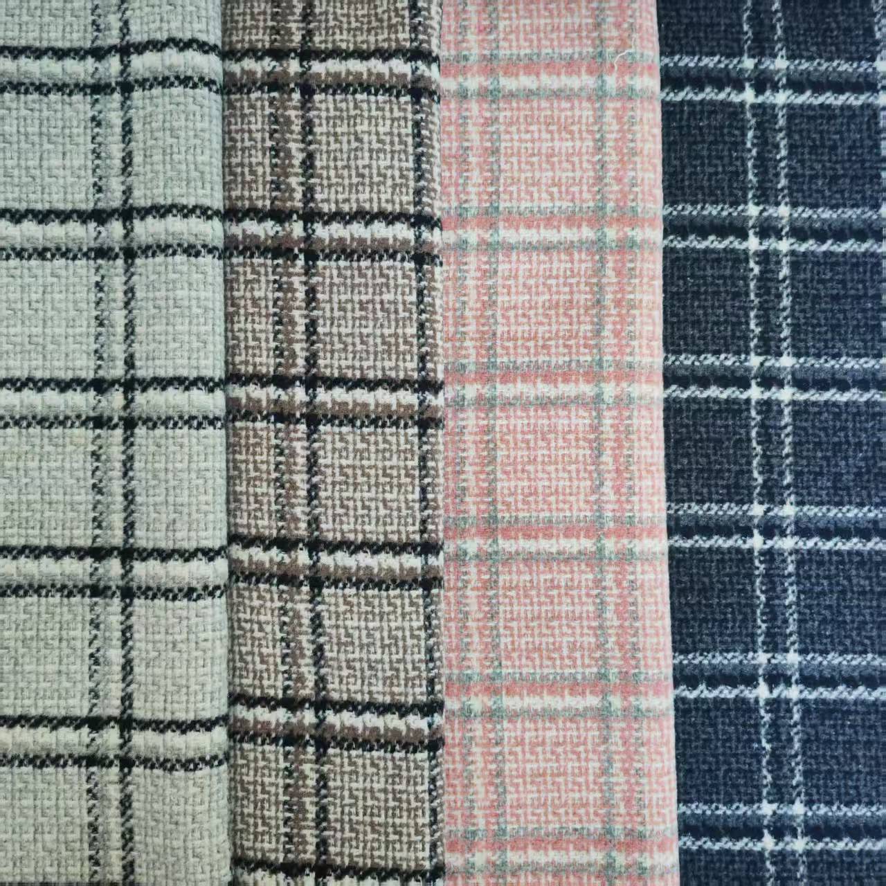 Picture of Shaoxing Manufacturer Has 25 New Autumn and Winter Plaid Coats, Fashion Shoes, Hats, Bags, Plaid Woolen Fabrics in Stock