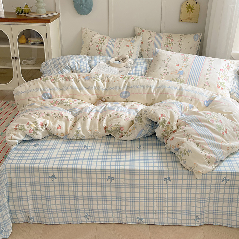 Picture of Wholesale ins cotton four-piece student dormitory three-piece set bed hat autumn and winter group purchase gift generation manufacturers