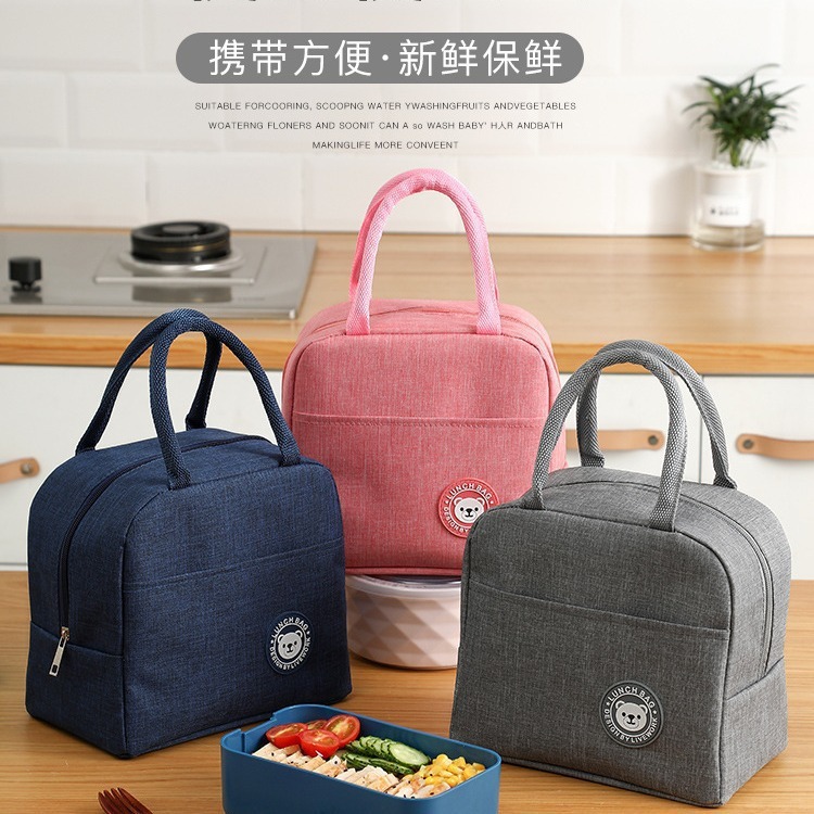 Insulated Lunch Box Bag Bento Handbag for Students with Meals Waterproof and Oil-proof Meal Bag for Office workers Thickened Aluminum Foil Bag