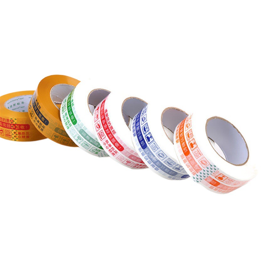 Giant product warning message express packaging packaging tape 4.3*150 thick 2. 3cmbopp printing tape full box wholesale