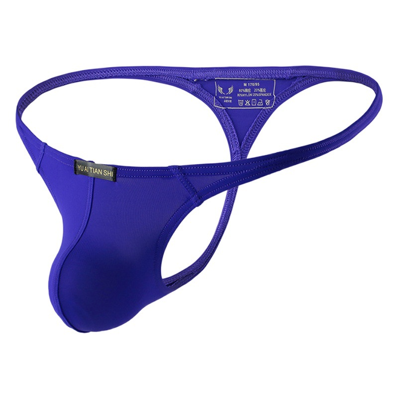 Picture of Factory Direct Supply of Men's Underwear Nylon Sexy Low-Waist Gay Single T-Pants Cross-Border Export Large Size Thong for Men