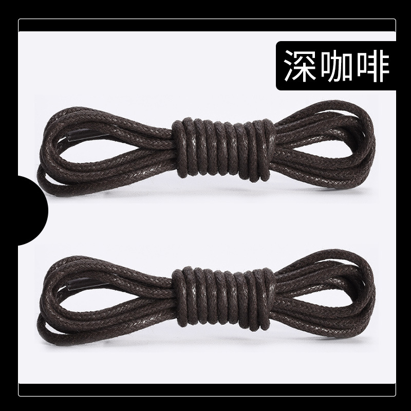 Picture of Wild elephant wholesale martin boots shoelace leather shoes boots brown white black wax rope round waxed shoelace rope a pair