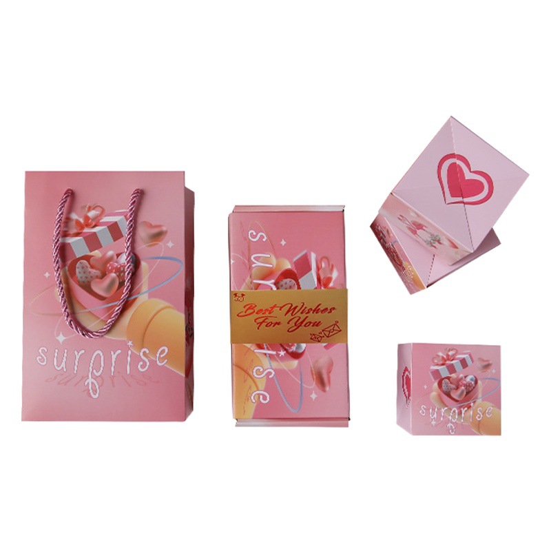 Picture of Shake the sound of the same birthday red envelope surprise bounce box flying folding explosion catapult red envelope creative gift box