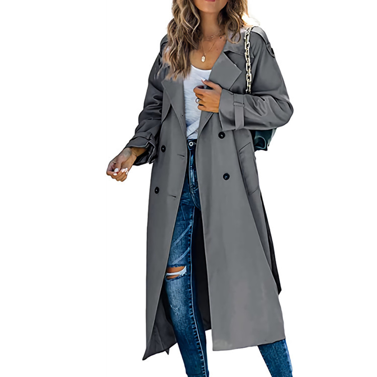 Picture of in stock! Amazon Independent Station Cross-border European and American Women's Winter and Autumn Coat Coat Foreign Trade 2023 Coat